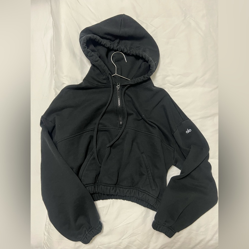 Alo Yoga Half Zip Cropped Hoodie